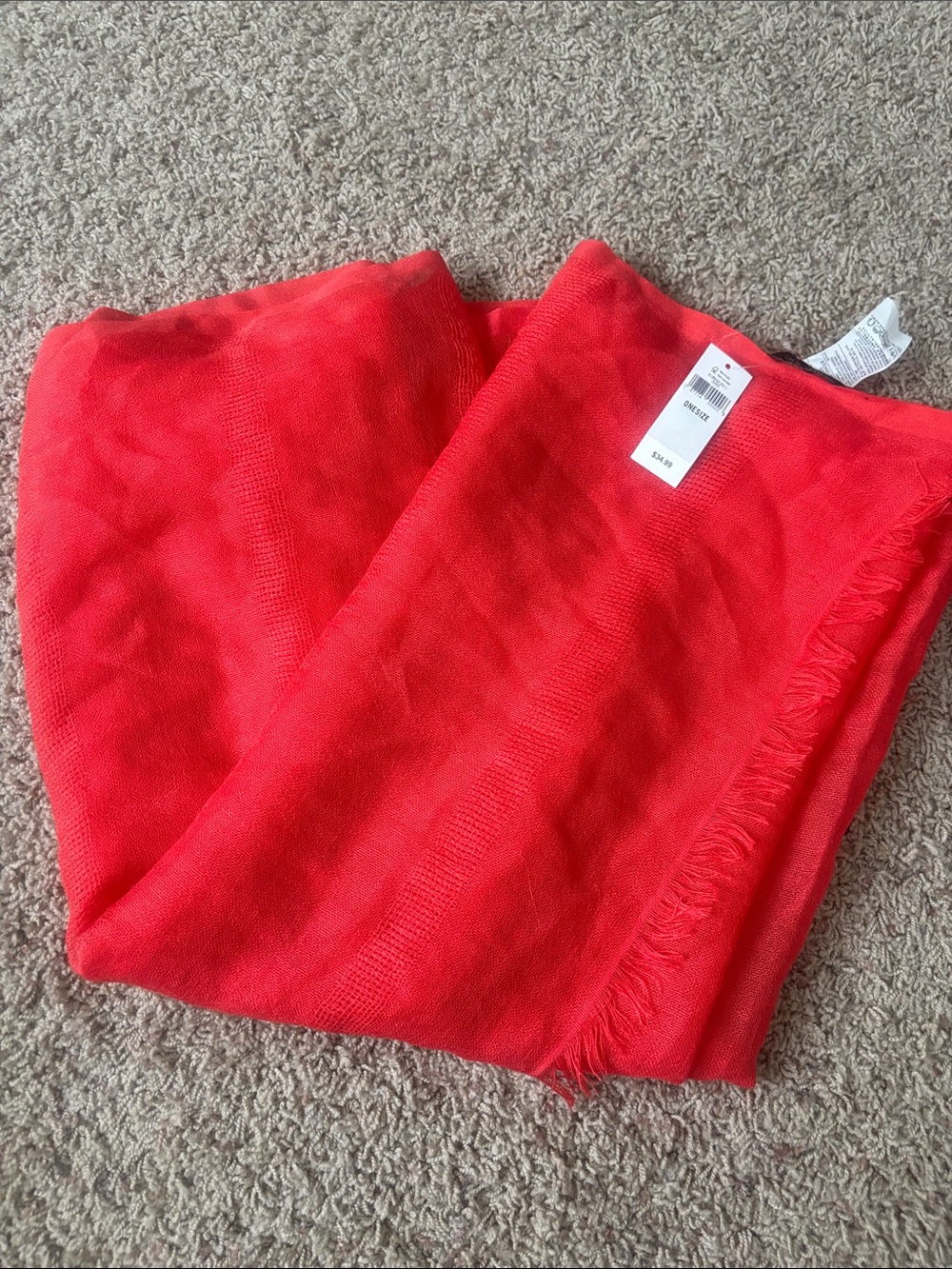 NEW Banana Republic Orangy Red Lightweight Scarf